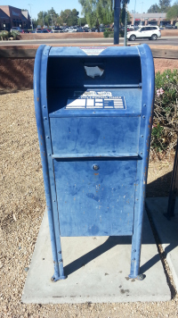 USPS Blue Mail Drop Box