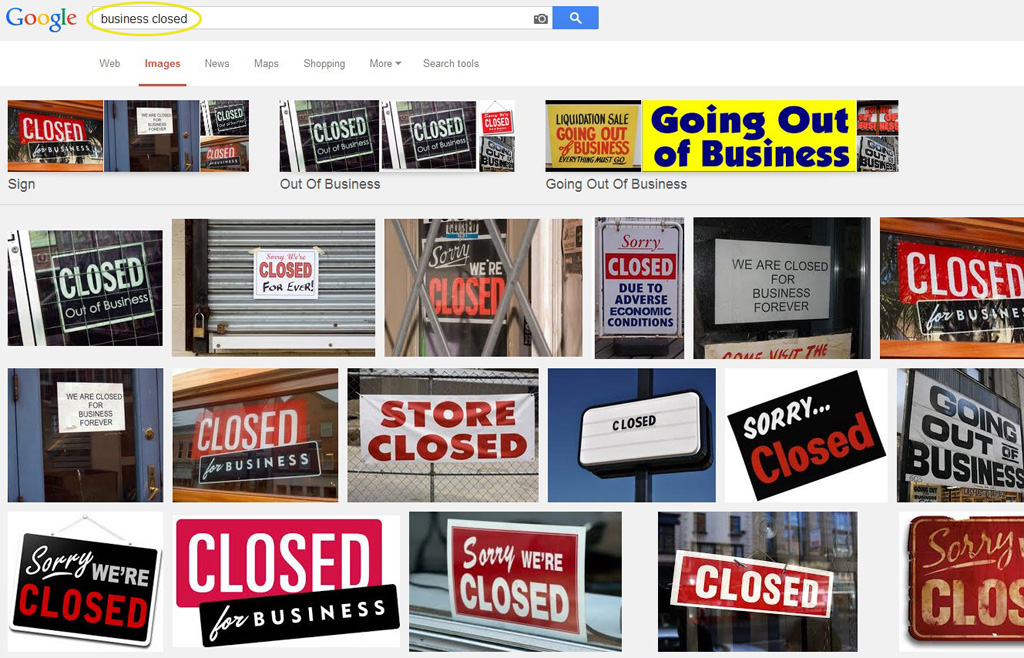 Business Closed Google Image Results