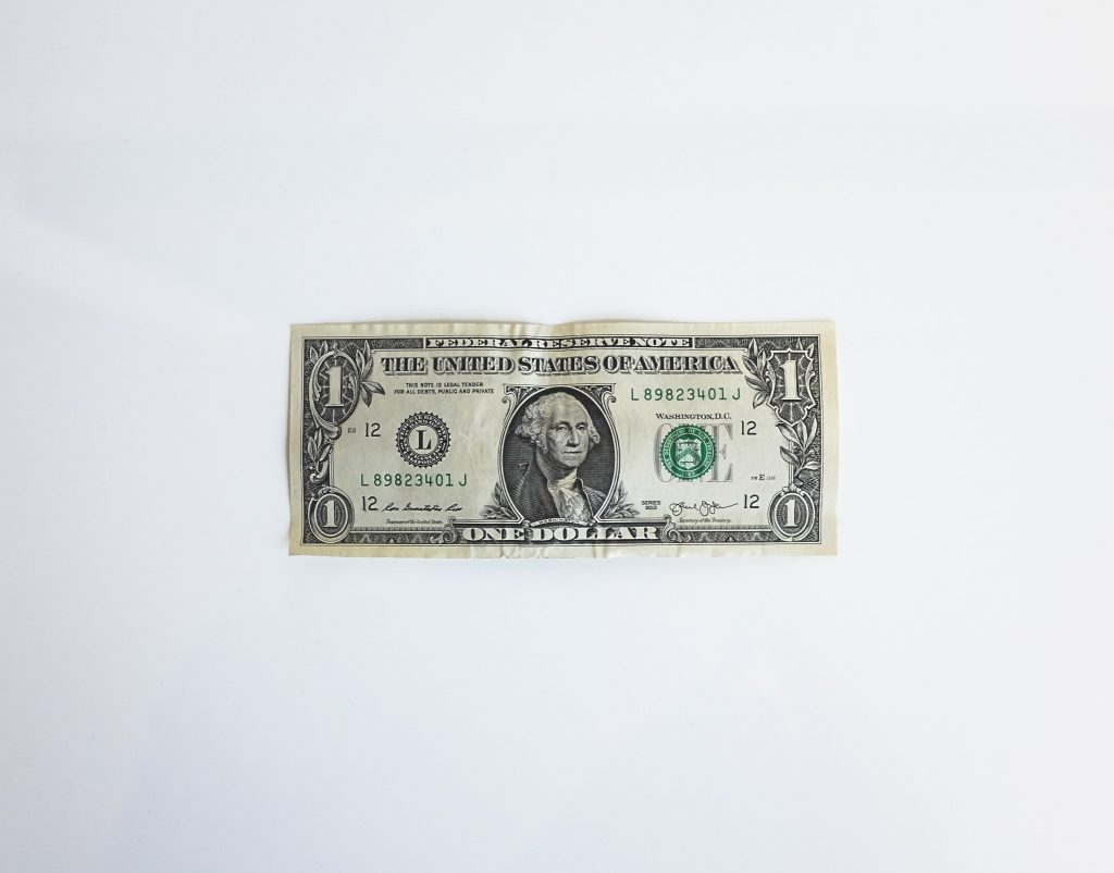 A single dollar bill