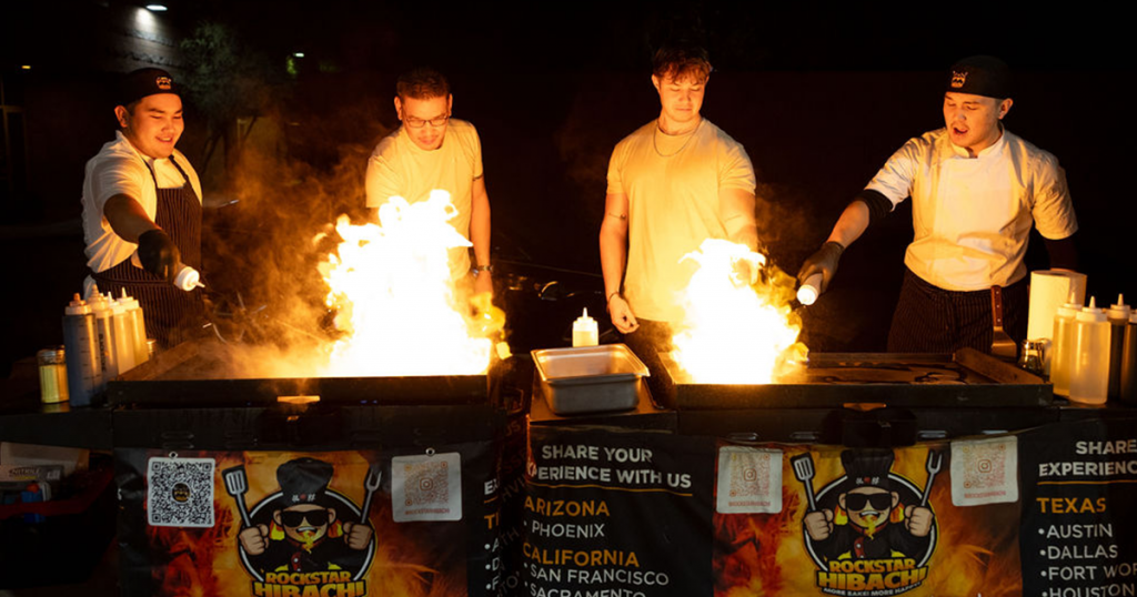 LetterStream employees enjoying a hibachi dinner to celebrate Q3 of our printing and mailing success. 