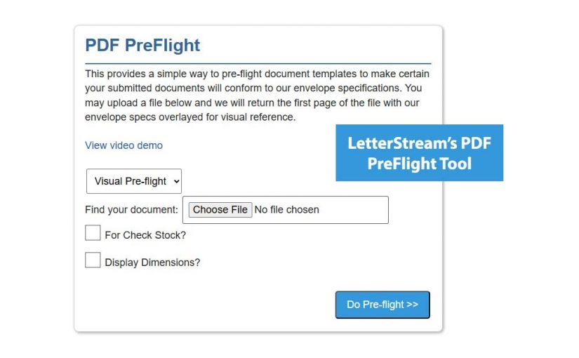 LetterStream's PDF PreFlight Tool helps with documents solutions