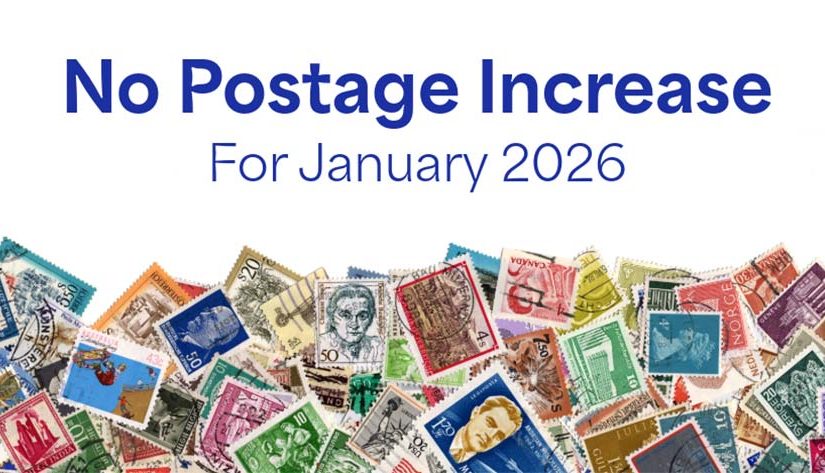 USPS announced no postage increase happening in January 2026